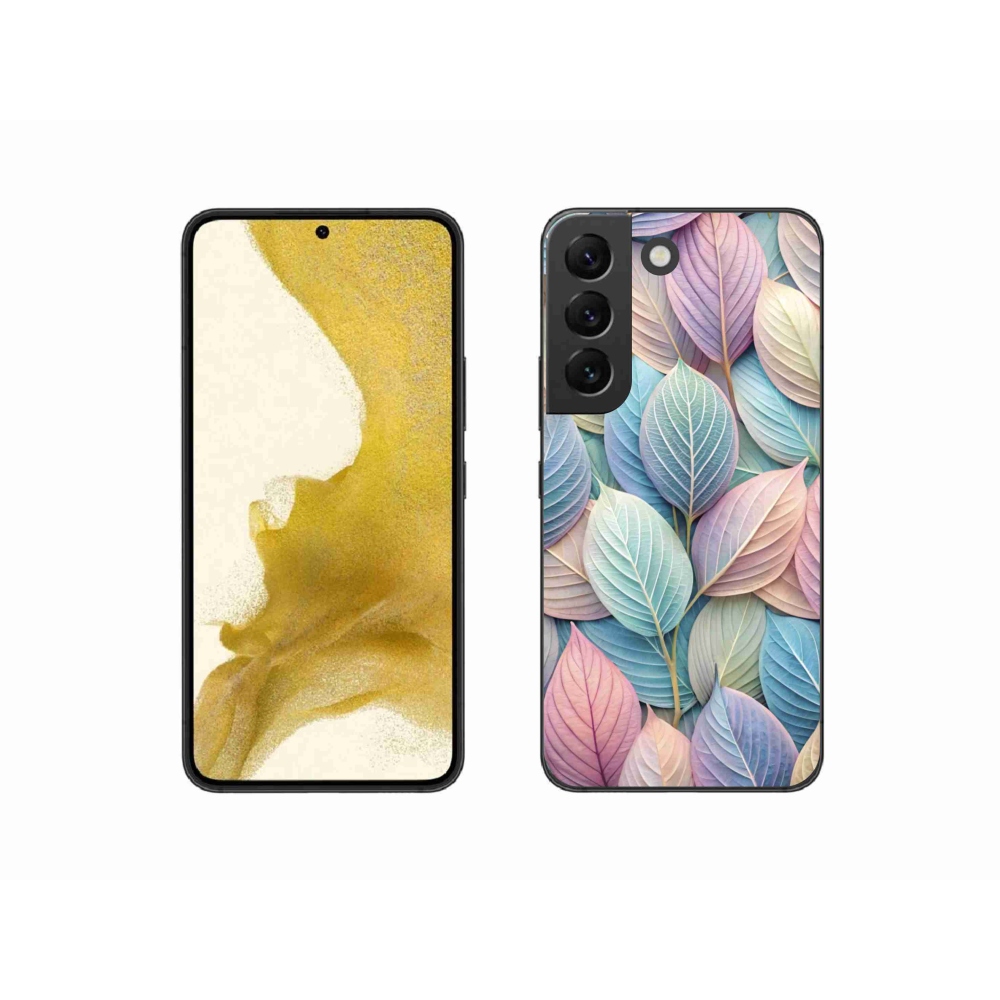 Gelový kryt mmCase na Samsung Galaxy S22 5G - pastelové listy