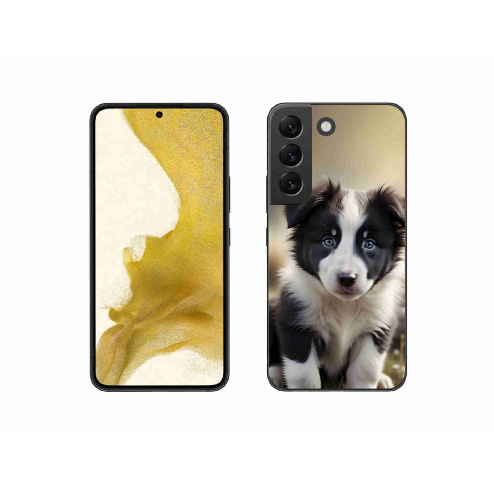 Gelový kryt mmCase na Samsung Galaxy S22 5G - roztomilá border kolie