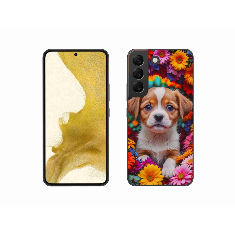 Gelový kryt mmCase na Samsung Galaxy S22 5G - roztomilé štěně