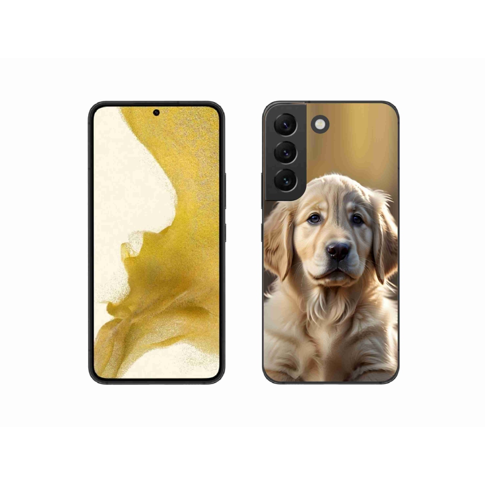 Gelový kryt mmCase na Samsung Galaxy S22 5G - roztomilý zlatý retrívr