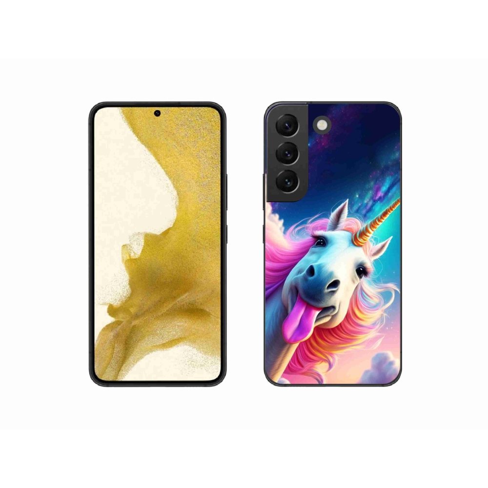 Gelový kryt mmCase na Samsung Galaxy S22 5G - šílený jednorožec
