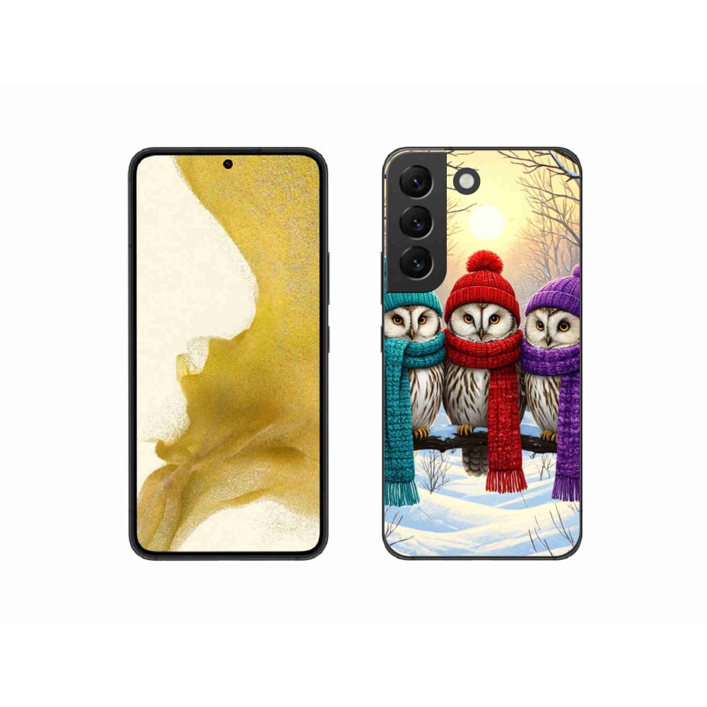 Gelový kryt mmCase na Samsung Galaxy S22 5G - soví přátelé