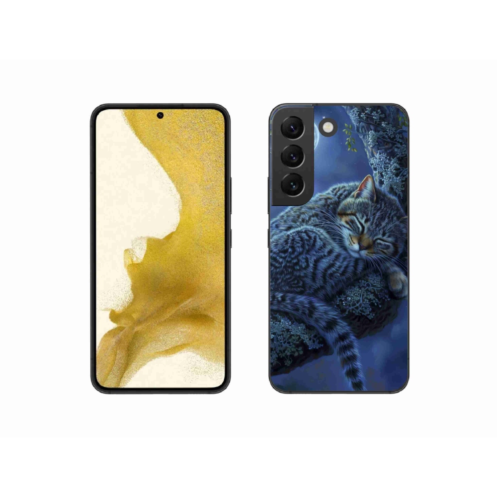 Gelový kryt mmCase na Samsung Galaxy S22 5G - spící kočka