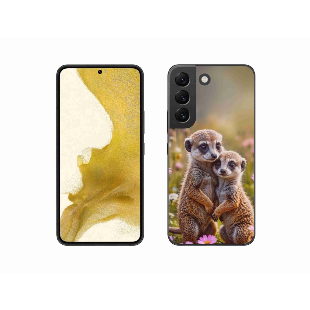 Gelový kryt mmCase na Samsung Galaxy S22 5G - surikatí duo
