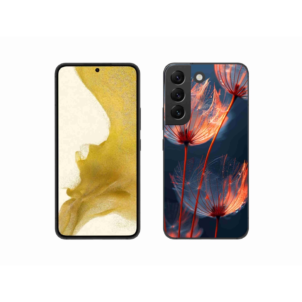 Gelový kryt mmCase na Samsung Galaxy S22 5G - světélkující chmýří