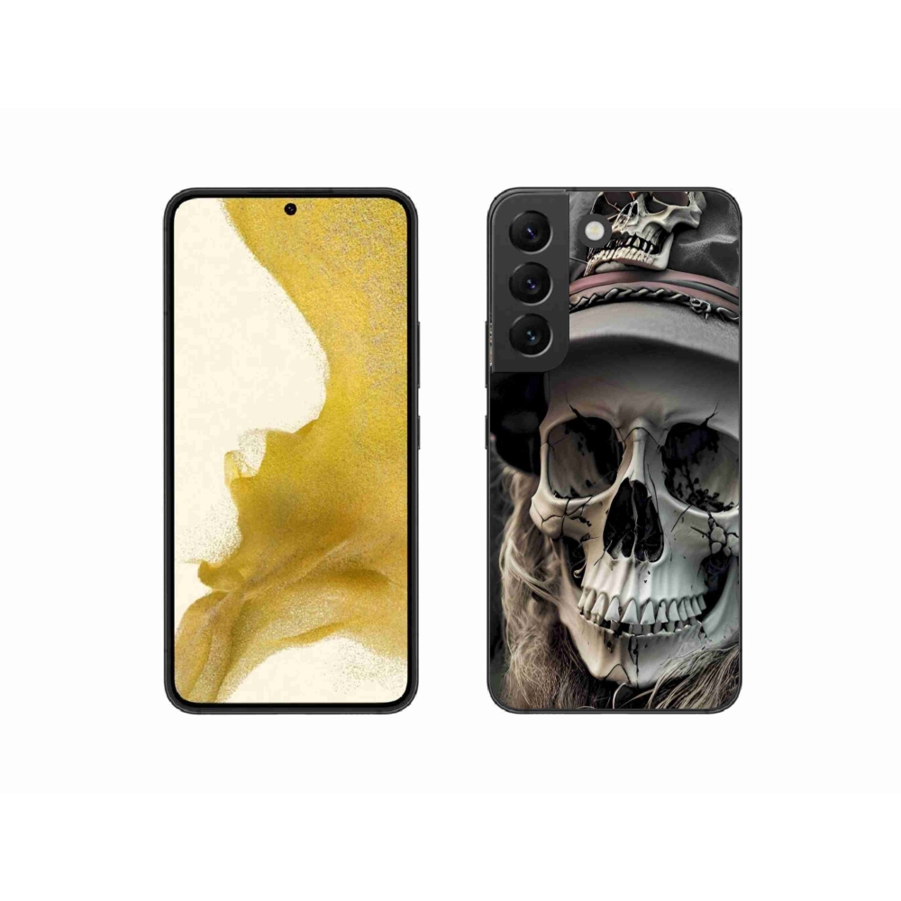 Gelový kryt mmCase na Samsung Galaxy S22 5G - temná lebka