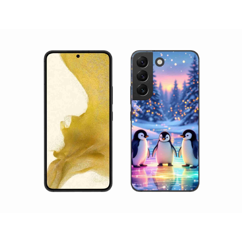 Gelový kryt mmCase na Samsung Galaxy S22 5G - tučnáci