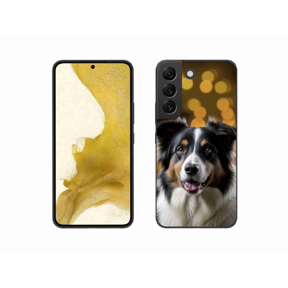 Gelový kryt mmCase na Samsung Galaxy S22 5G - usměvavý australský ovčák