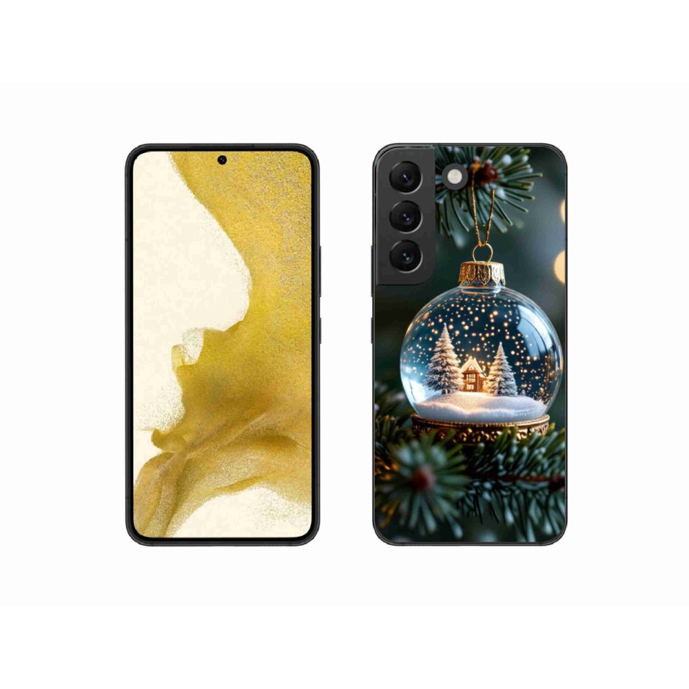 Gelový kryt mmCase na Samsung Galaxy S22 5G - vánoční koule 2
