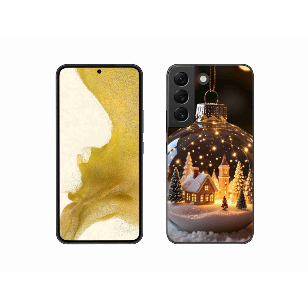 Gelový kryt mmCase na Samsung Galaxy S22 5G - vánoční koule 3