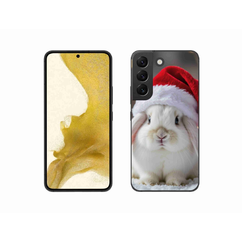 Gelový kryt mmCase na Samsung Galaxy S22 5G - vánoční králík