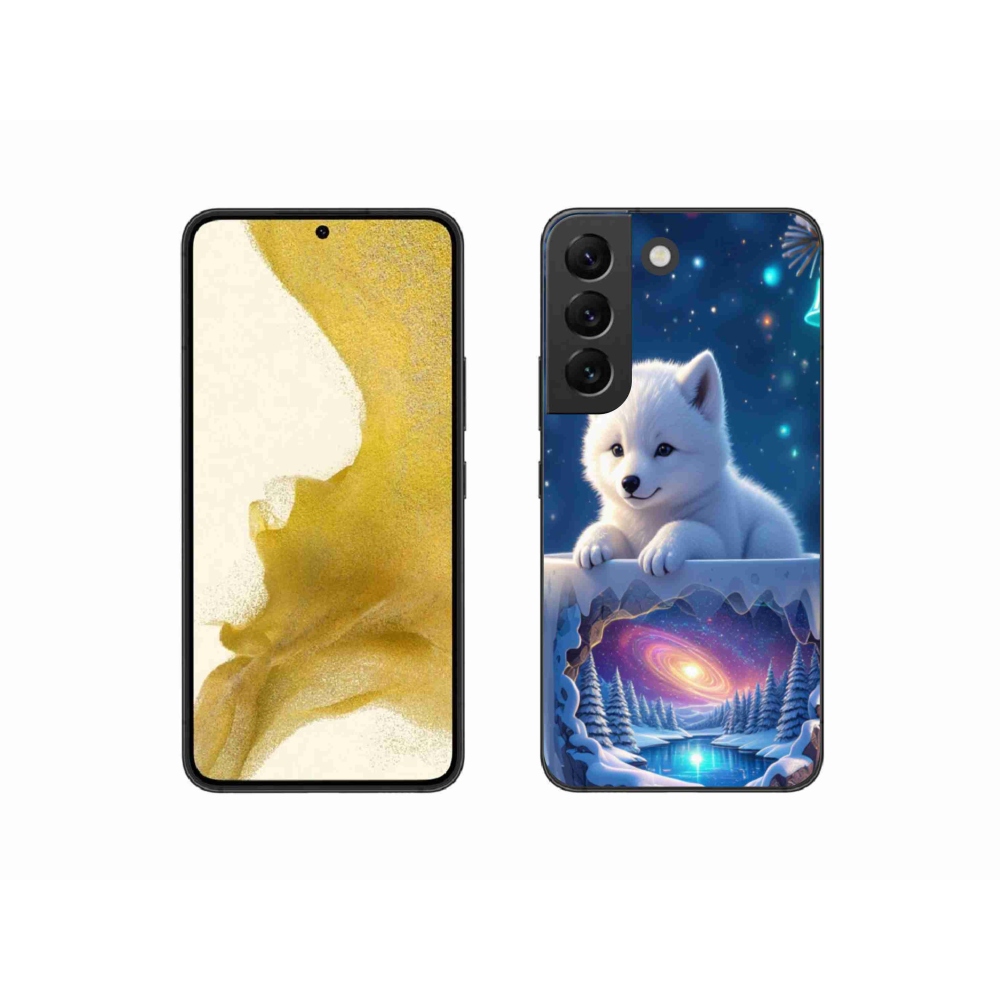 Gelový kryt mmCase na Samsung Galaxy S22 5G - vánoční štěně