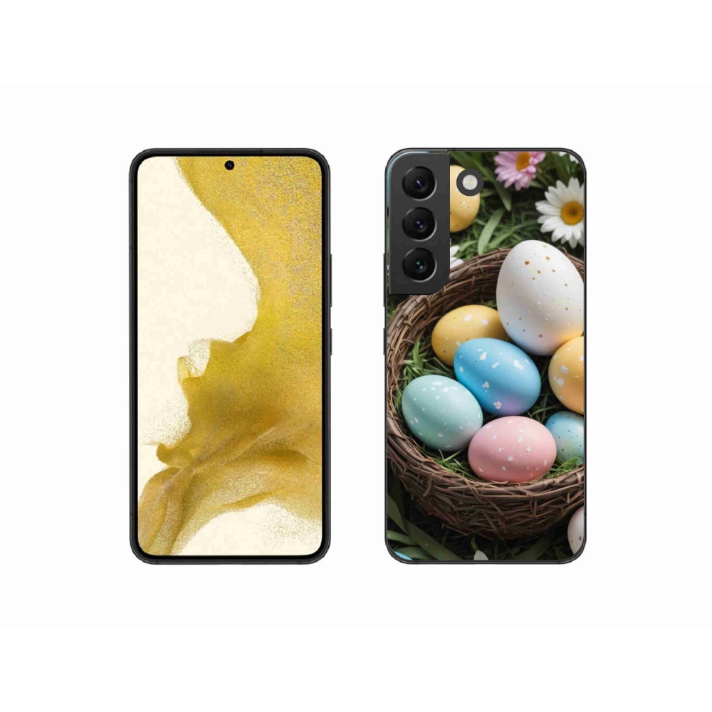 Gelový kryt mmCase na Samsung Galaxy S22 5G - velikonoční vajíčka 2