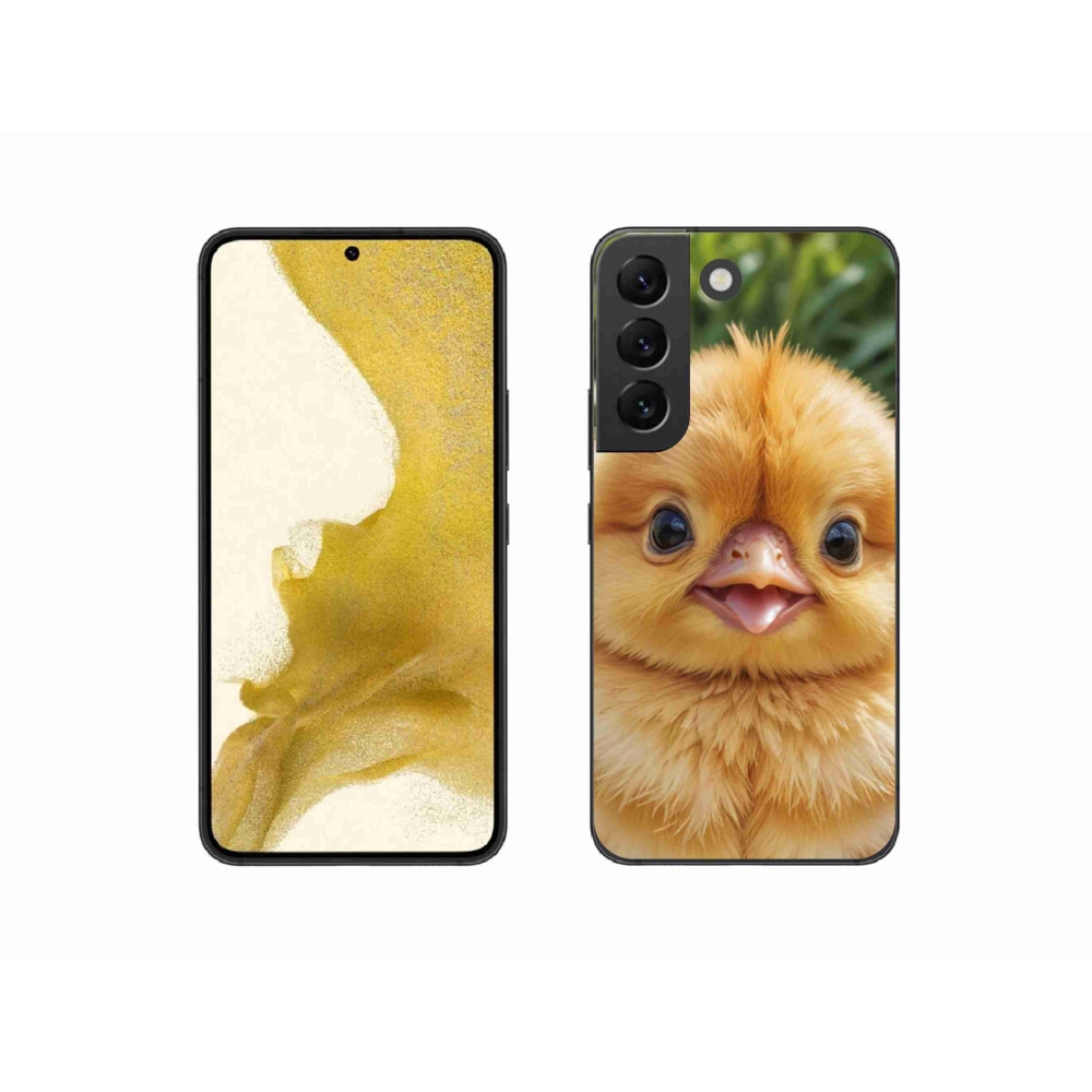 Gelový kryt mmCase na Samsung Galaxy S22 5G - veselé kuřátko