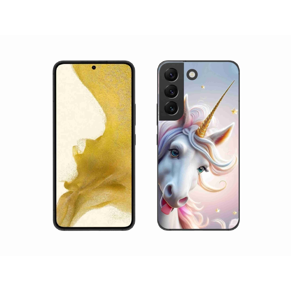 Gelový kryt mmCase na Samsung Galaxy S22 5G - veselý jednorožec