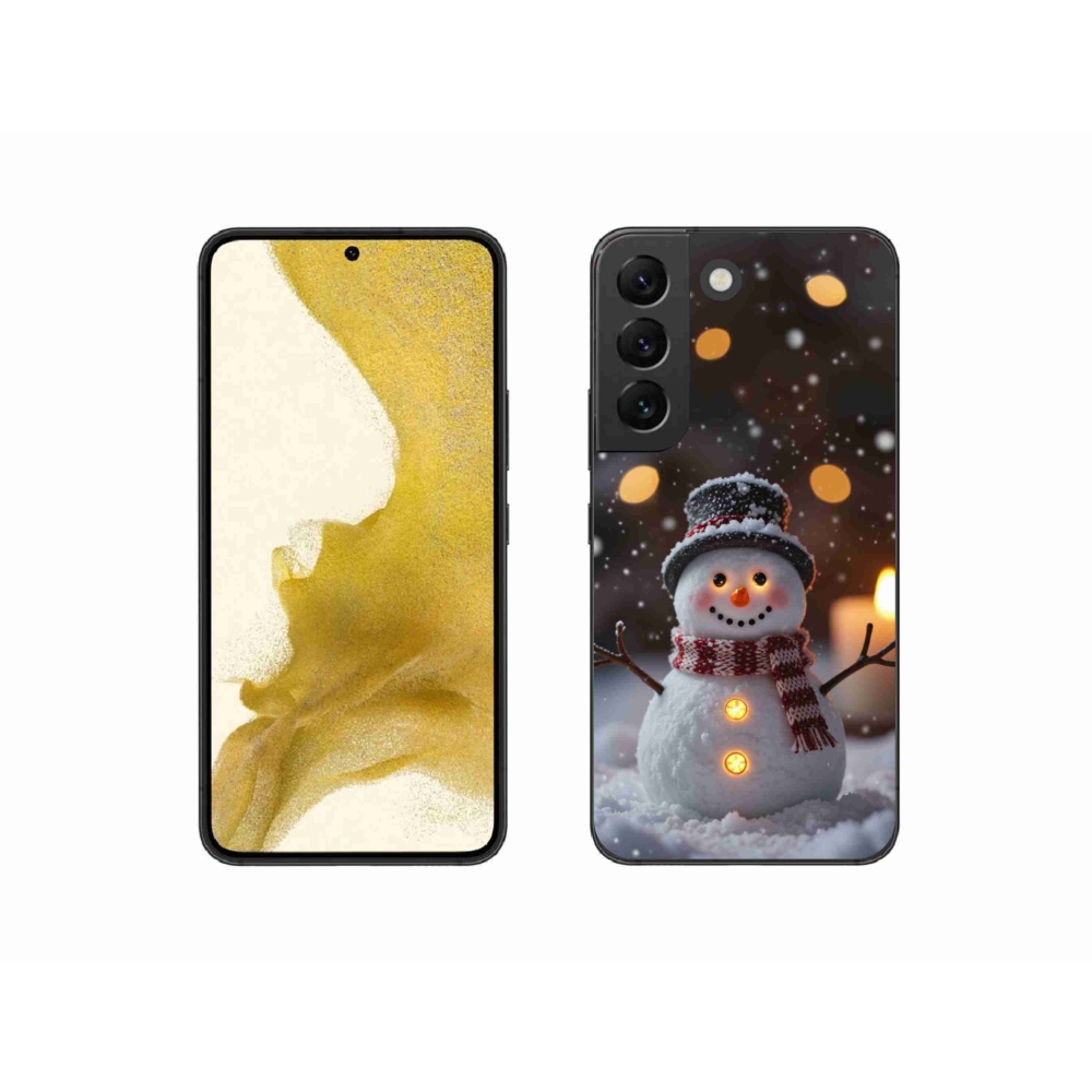 Gelový kryt mmCase na Samsung Galaxy S22 5G - veselý sněhulák