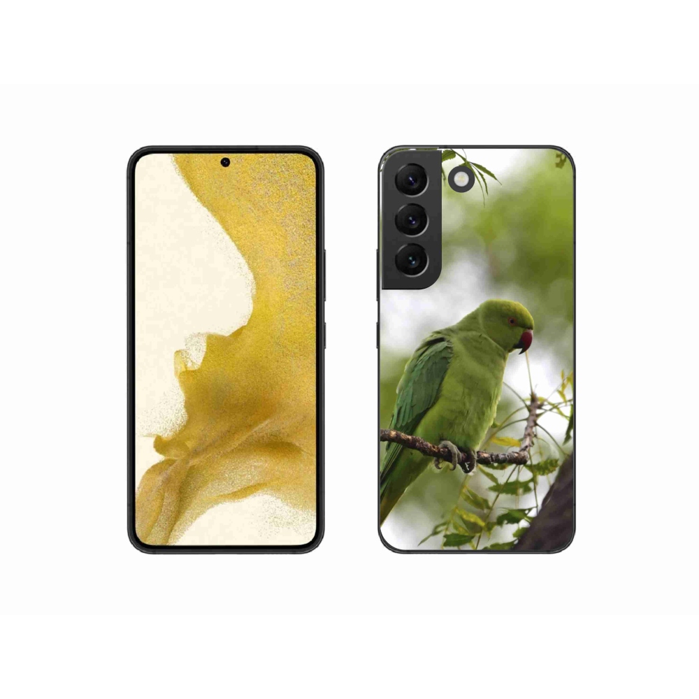 Gelový kryt mmCase na Samsung Galaxy S22 5G - zelený papoušek
