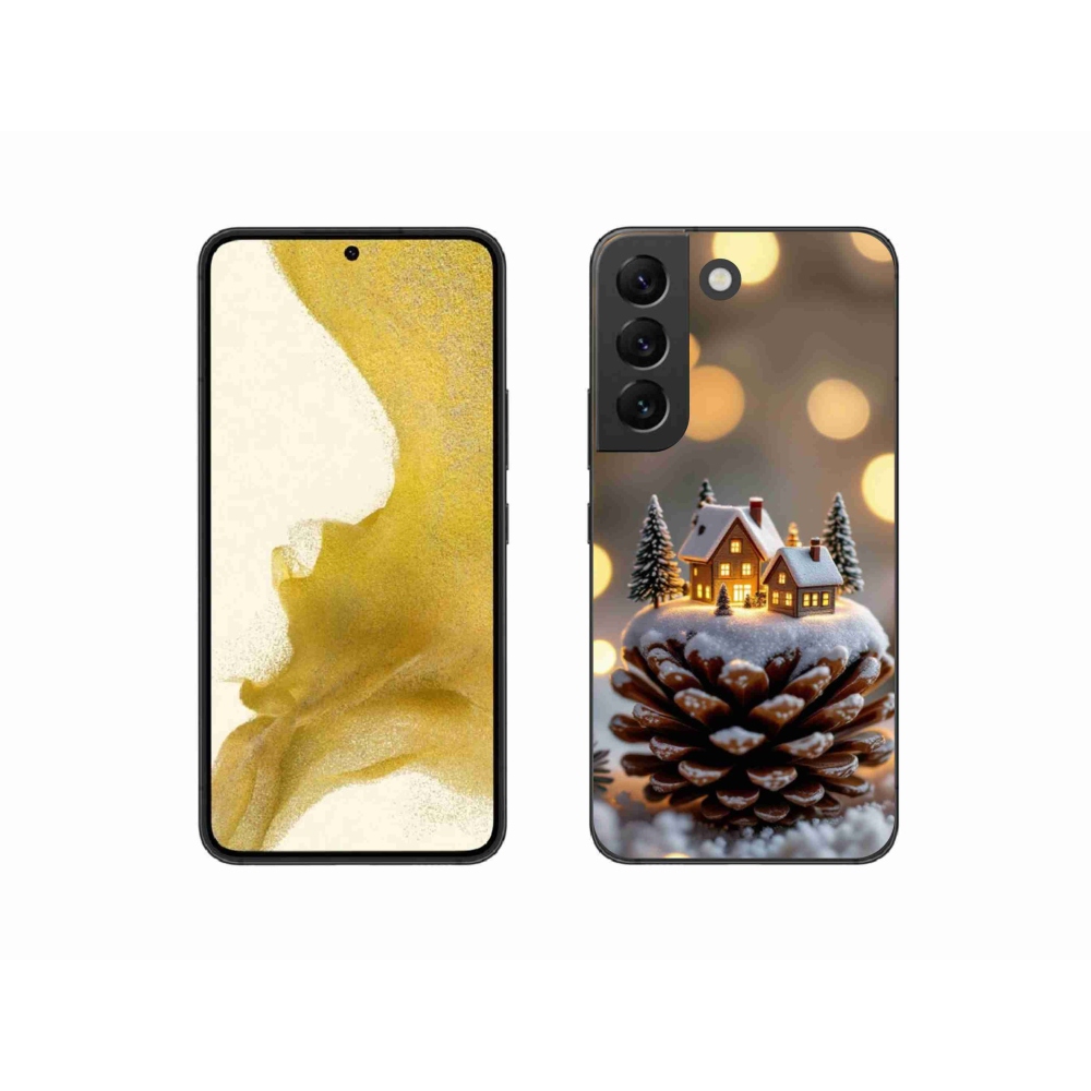 Gelový kryt mmCase na Samsung Galaxy S22 5G - zimní vesnička