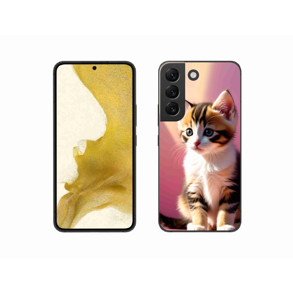 Gelový kryt mmCase na Samsung Galaxy S22 5G - zvědavé kotě 2