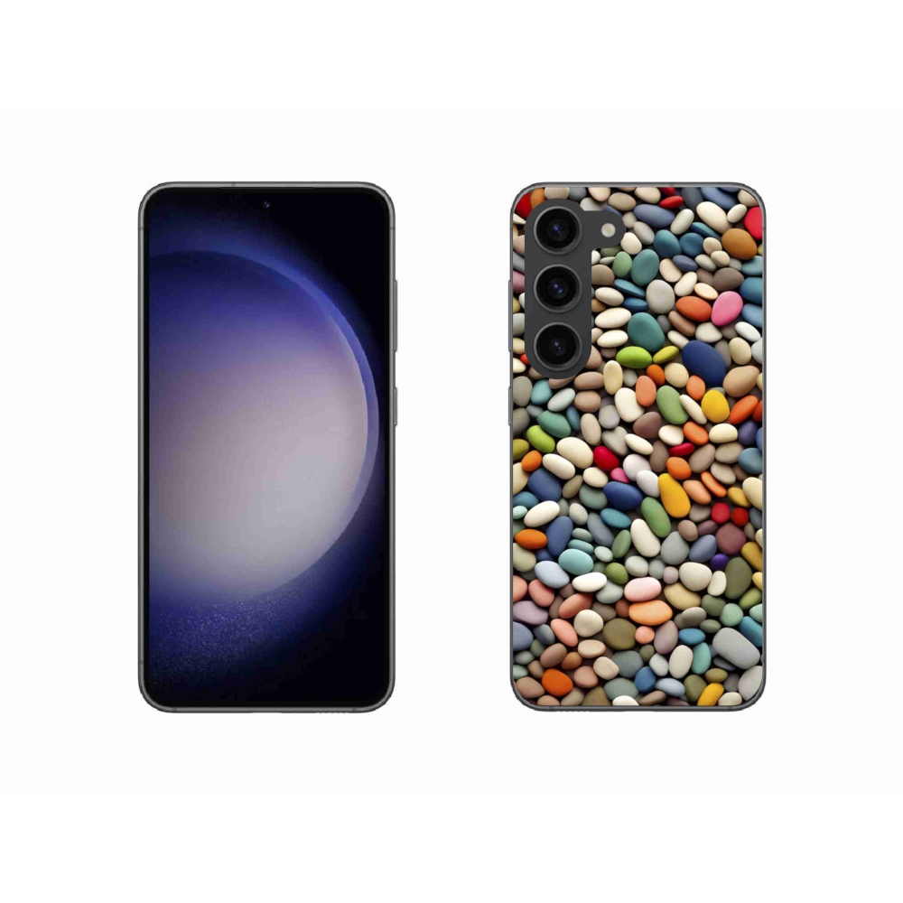 Gelový kryt mmCase na Samsung Galaxy S23 5G - barevné kamínky 2