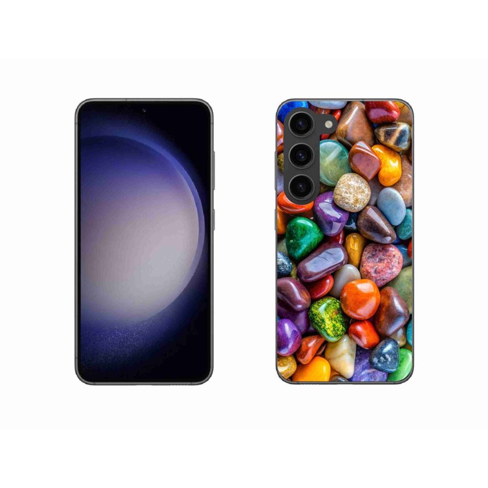 Gelový kryt mmCase na Samsung Galaxy S23 5G - barevné kamínky