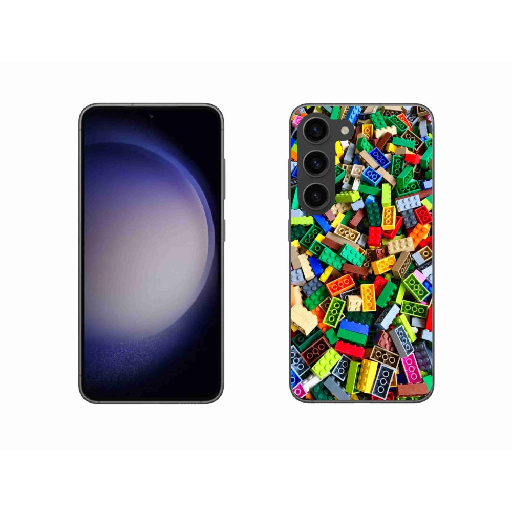 Gelový kryt mmCase na Samsung Galaxy S23 5G - barevné stavební kostky
