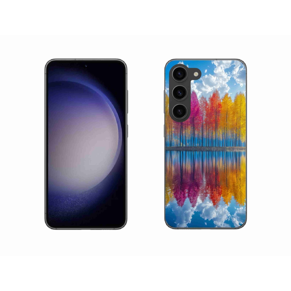 Gelový kryt mmCase na Samsung Galaxy S23 5G - barevné stromy