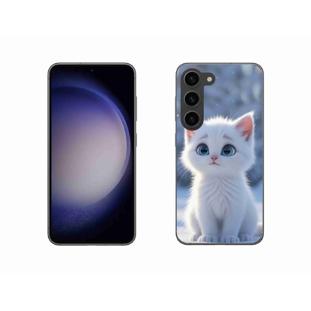 Gelový kryt mmCase na Samsung Galaxy S23 5G - bílé kotě 3
