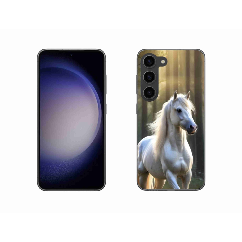 Gelový kryt mmCase na Samsung Galaxy S23 5G - bílý kůň 3