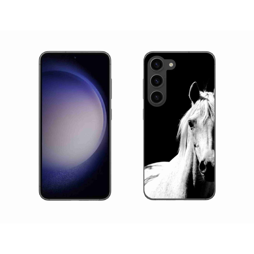 Gelový kryt mmCase na Samsung Galaxy S23 5G - bílý kůň 5