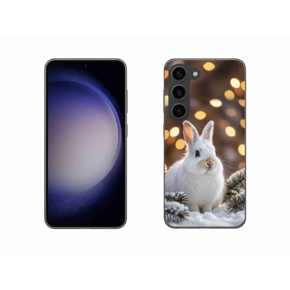 Gelový kryt mmCase na Samsung Galaxy S23 5G - bílý zajíc
