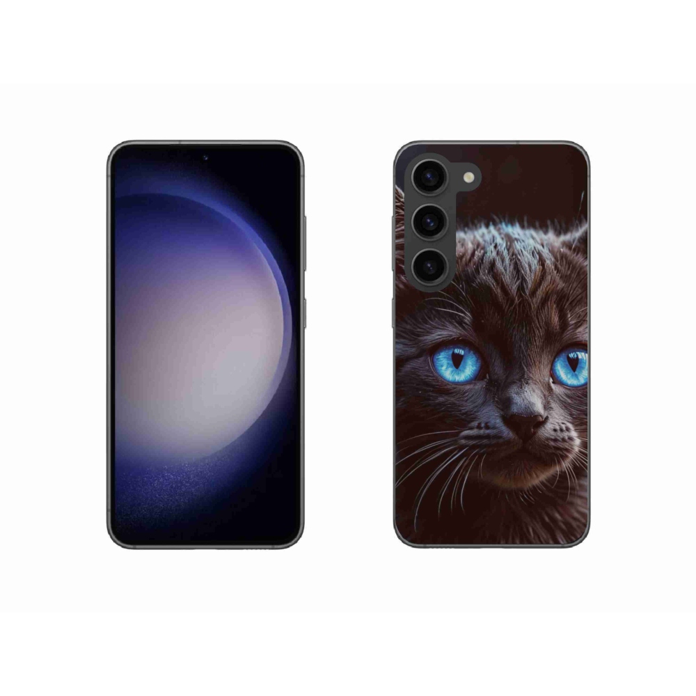 Gelový kryt mmCase na Samsung Galaxy S23 5G - černé kotě 2