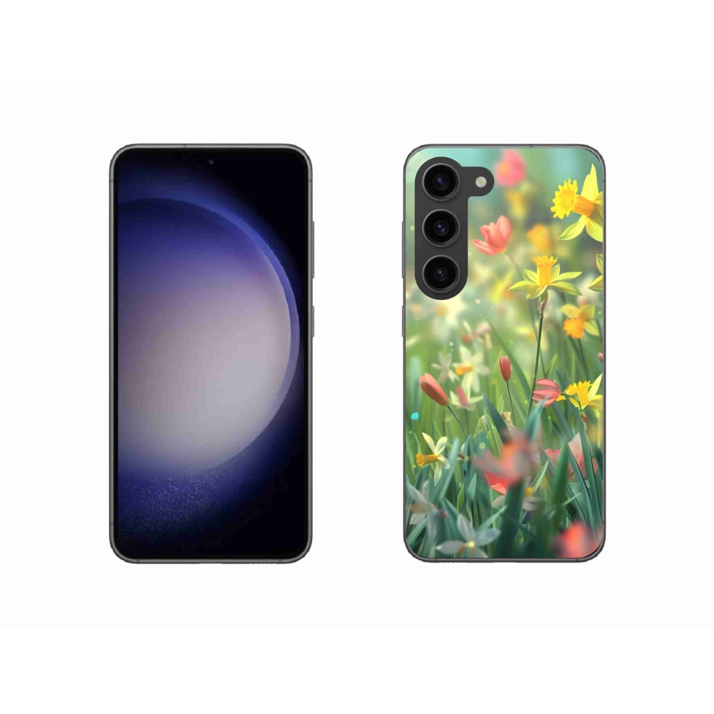 Gelový kryt mmCase na Samsung Galaxy S23 5G - jarní květy
