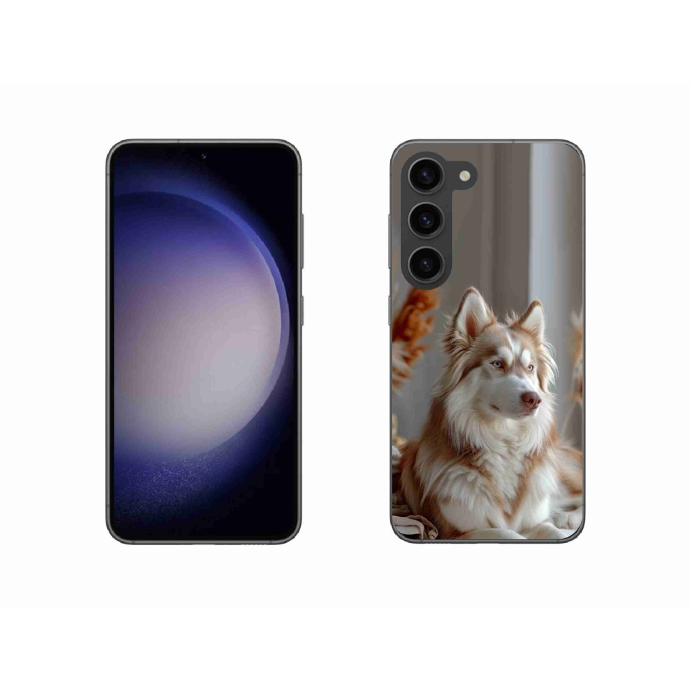 Gelový kryt mmCase na Samsung Galaxy S23 5G - klidný sibiřský husky