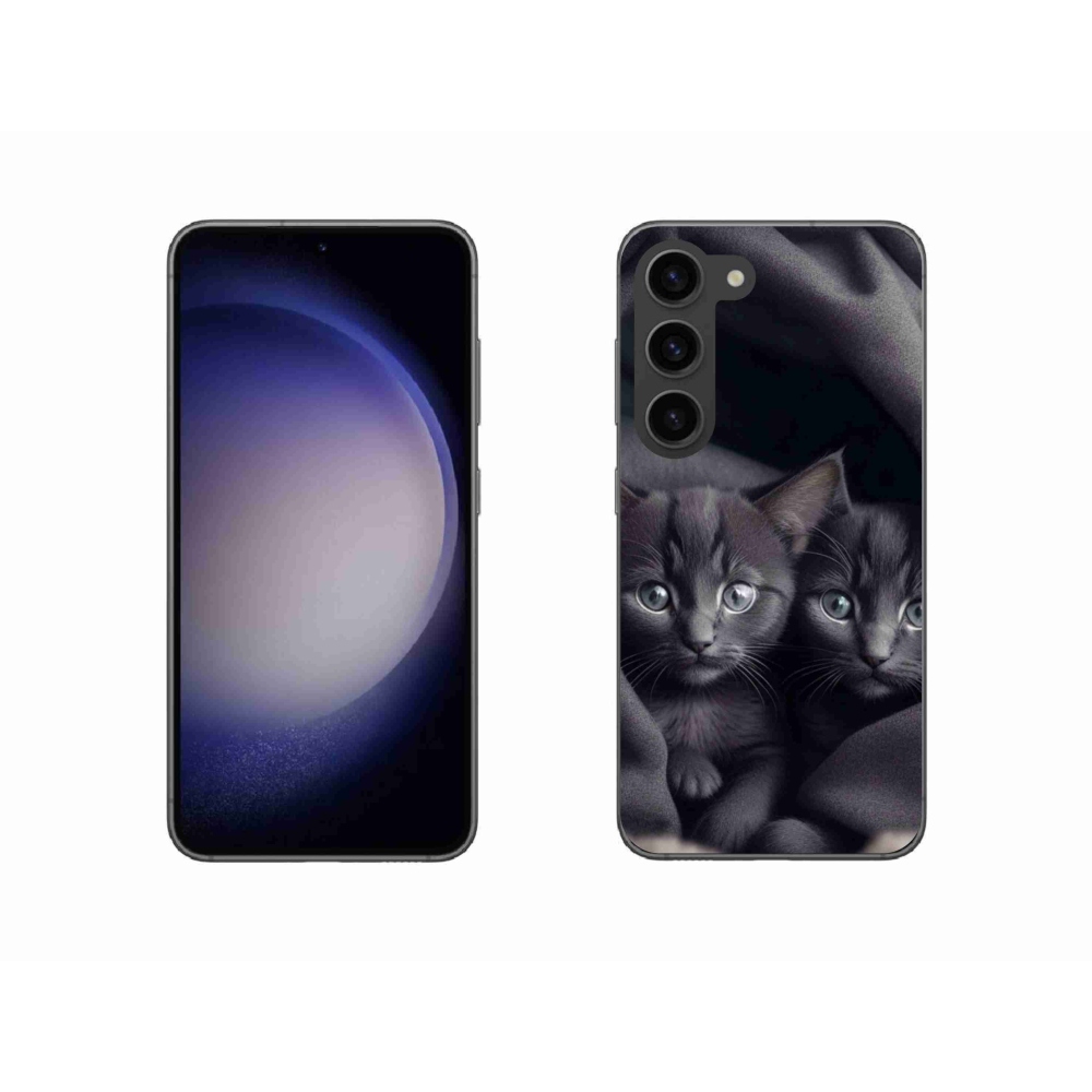Gelový kryt mmCase na Samsung Galaxy S23 5G - kočičí duo
