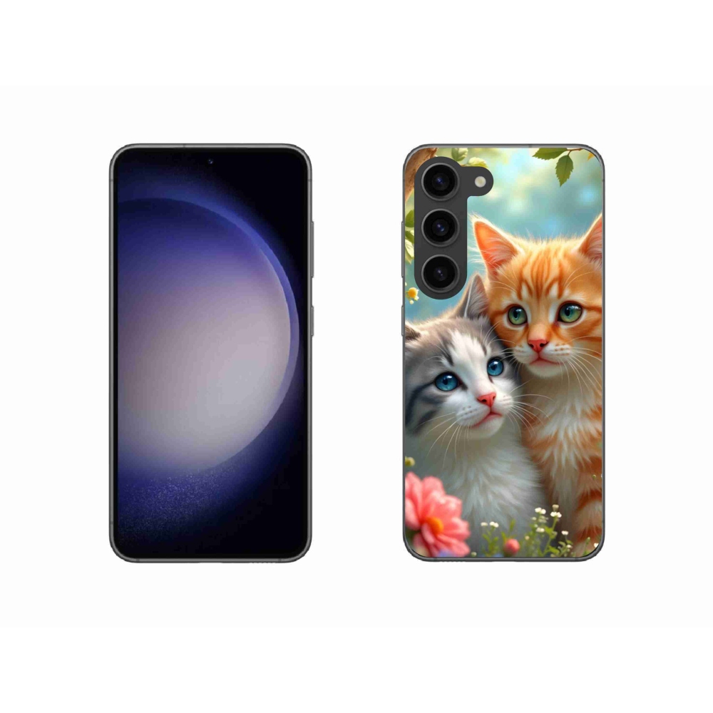 Gelový kryt mmCase na Samsung Galaxy S23 5G - kočičí láska 2