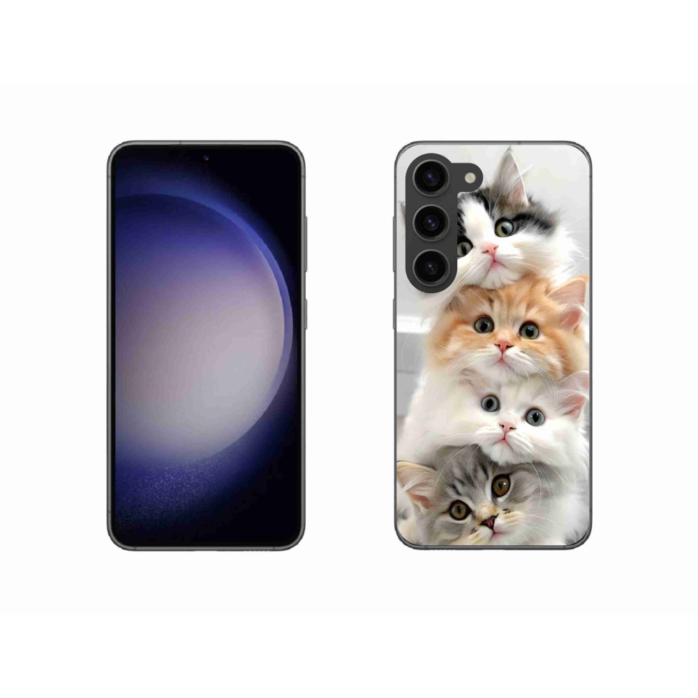 Gelový kryt mmCase na Samsung Galaxy S23 5G - kočičí parta