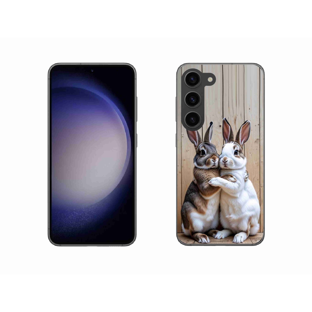 Gelový kryt mmCase na Samsung Galaxy S23 5G - králičí pár
