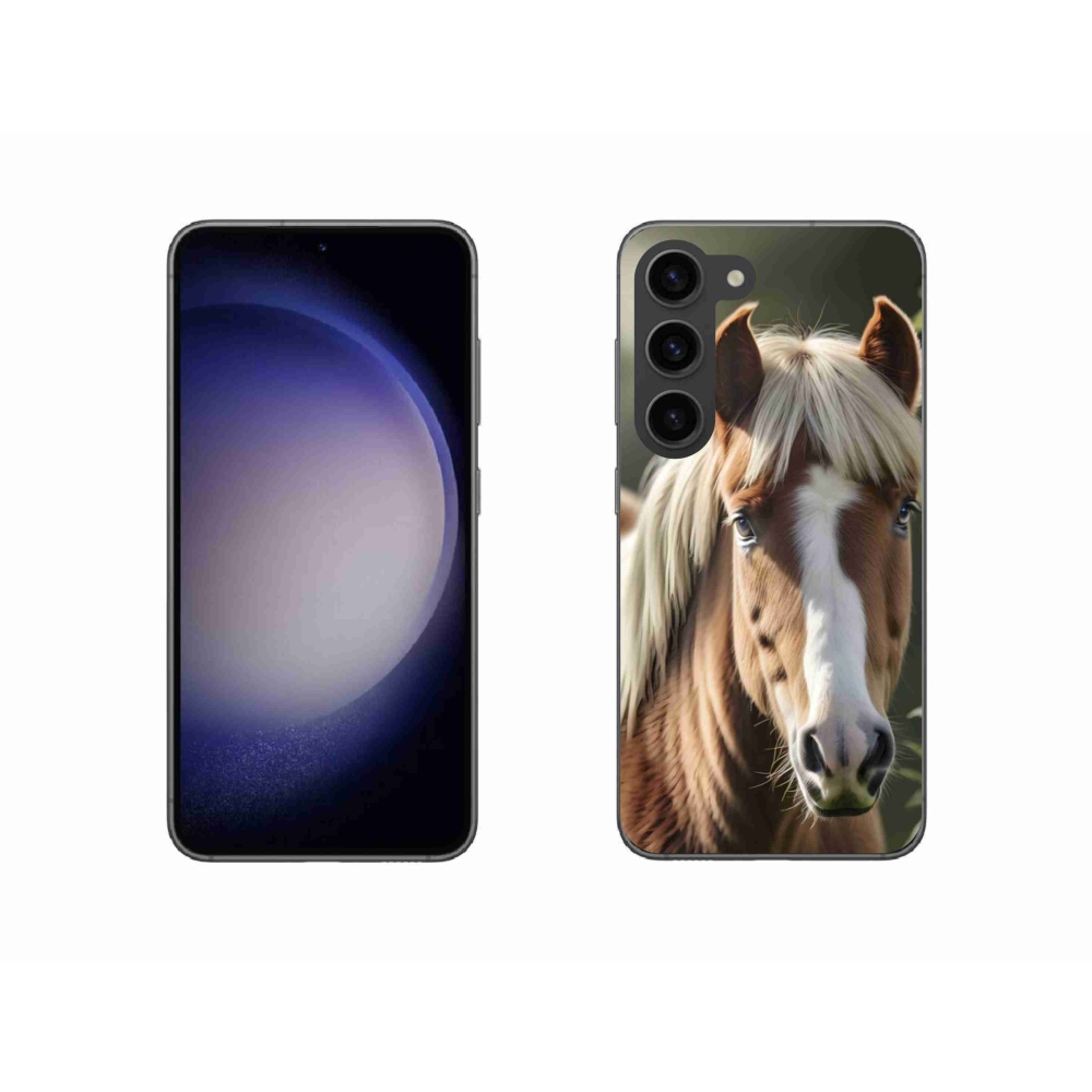Gelový kryt mmCase na Samsung Galaxy S23 5G - kůň se světlou hřívou