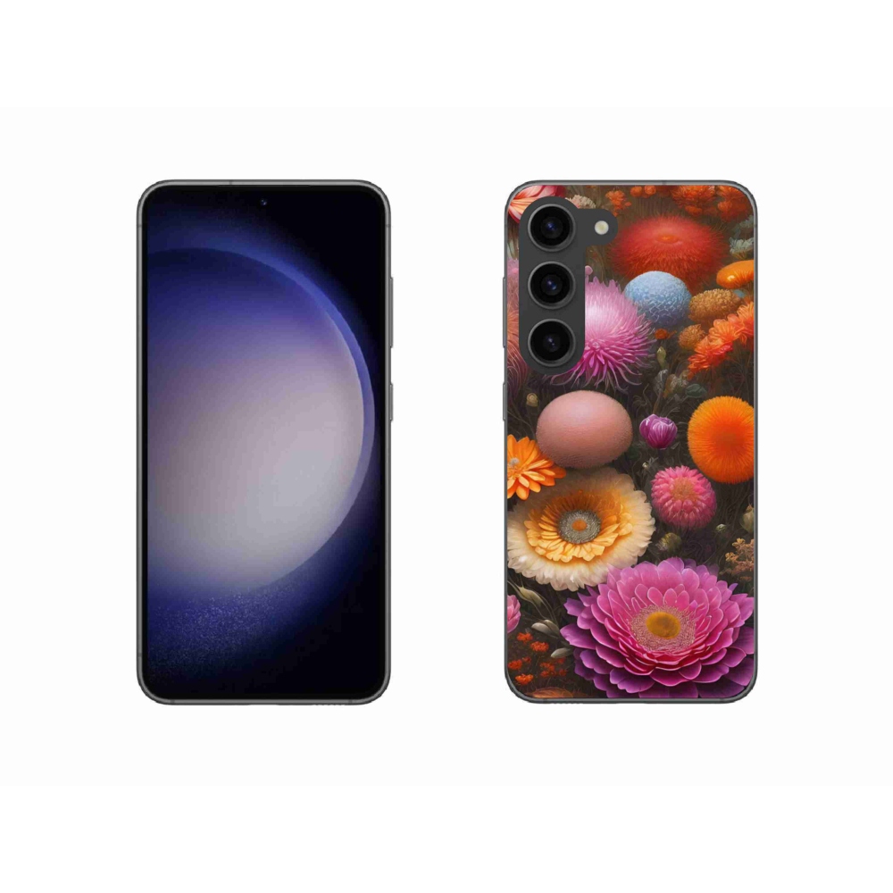 Gelový kryt mmCase na Samsung Galaxy S23 5G - květinová kompozice