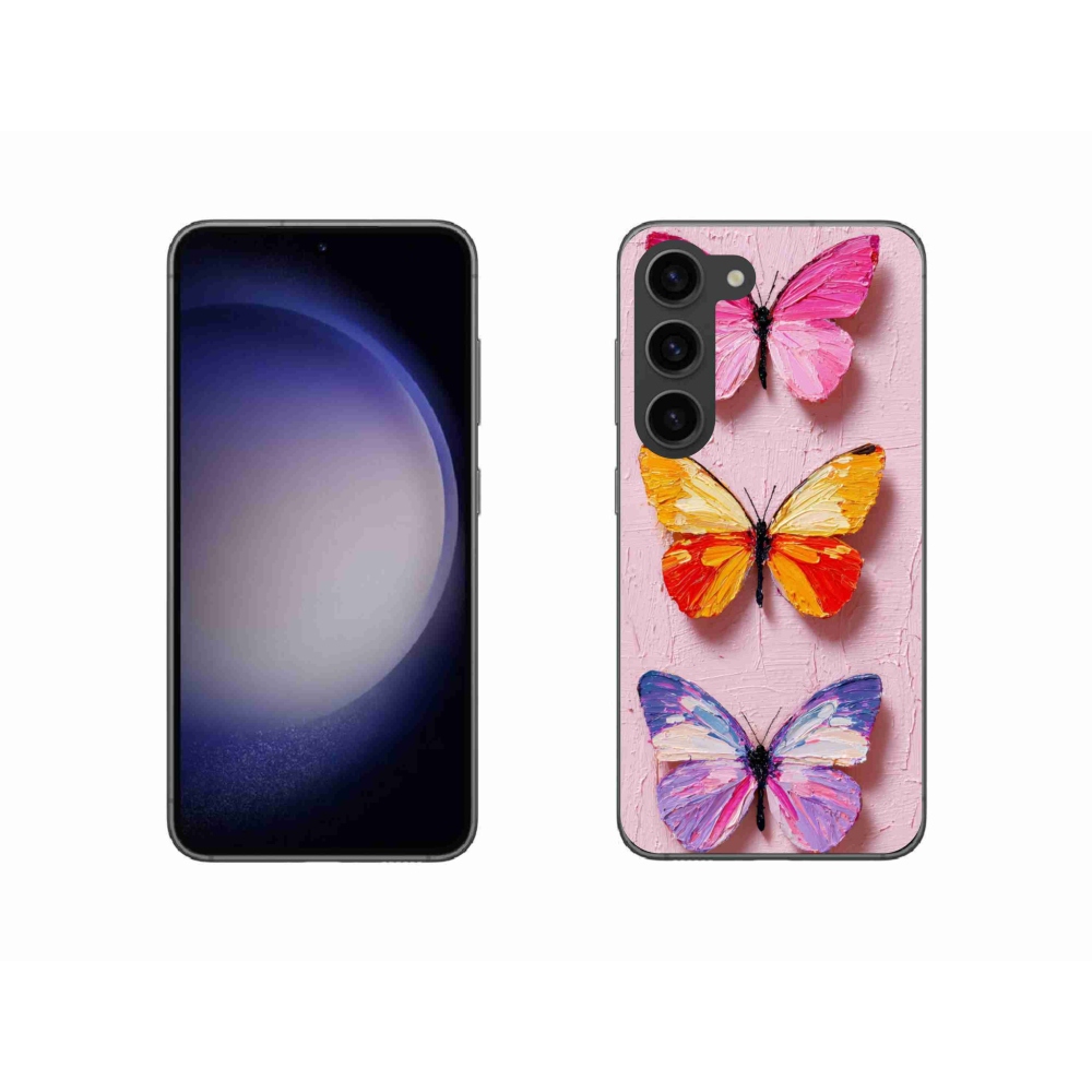 Gelový kryt mmCase na Samsung Galaxy S23 5G - motýlí trojice