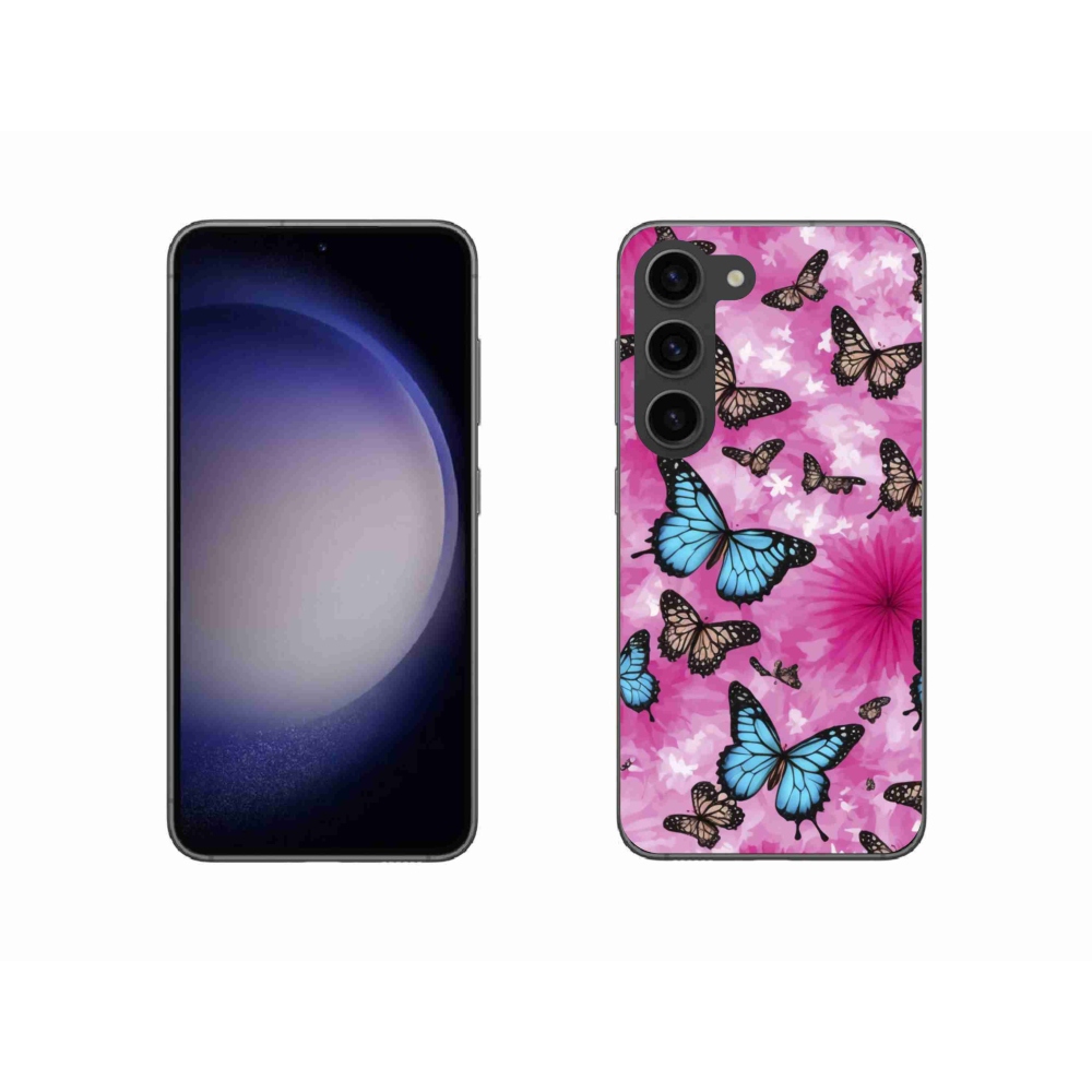 Gelový kryt mmCase na Samsung Galaxy S23 5G - motýlí zahrada