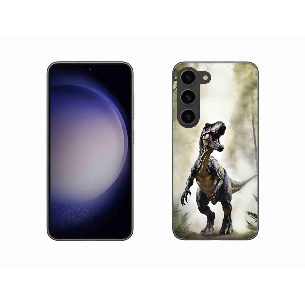 Gelový kryt mmCase na Samsung Galaxy S23 5G - naštvaný T-Rex