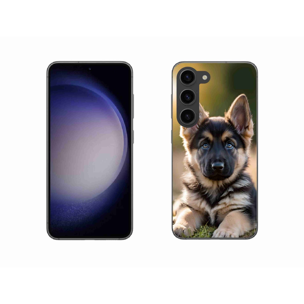 Gelový kryt mmCase na Samsung Galaxy S23 5G - německý ovčák v přírodě