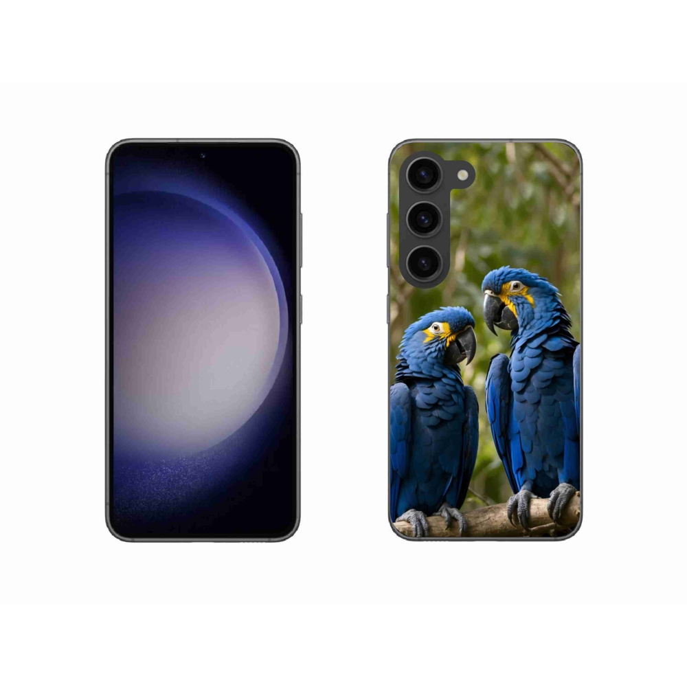 Gelový kryt mmCase na Samsung Galaxy S23 5G - papouščí duo