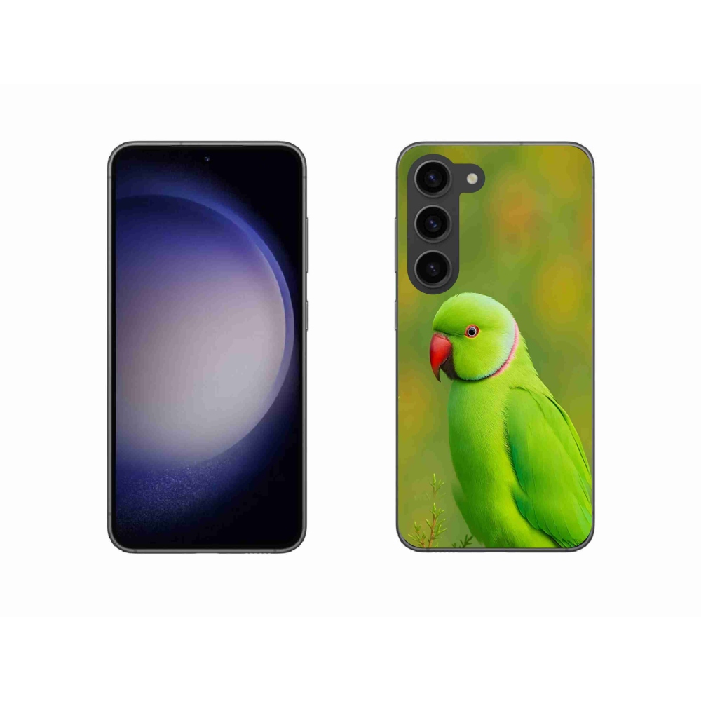 Gelový kryt mmCase na Samsung Galaxy S23 5G - papoušek alexandr 2