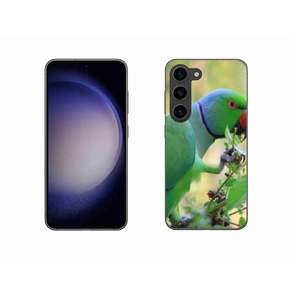 Gelový kryt mmCase na Samsung Galaxy S23 5G - papoušek alexandr