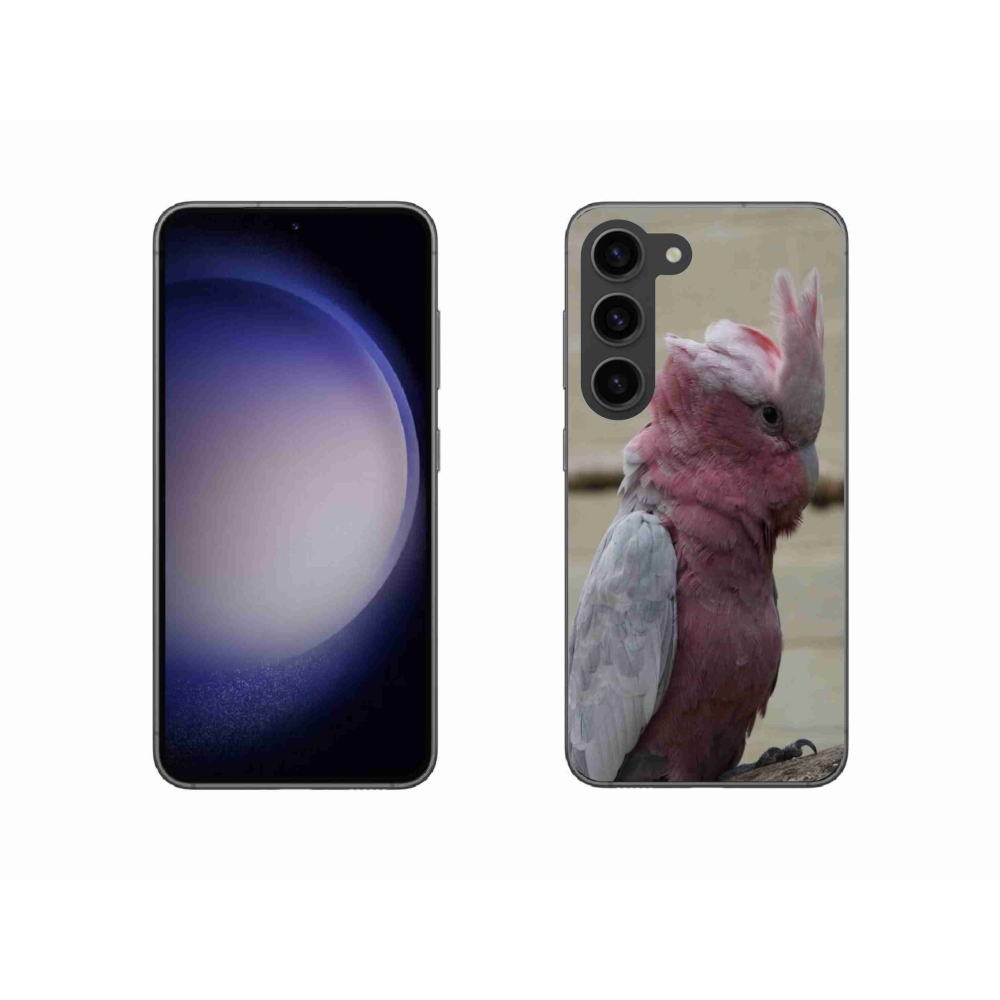Gelový kryt mmCase na Samsung Galaxy S23 5G - papoušek kakadu růžový