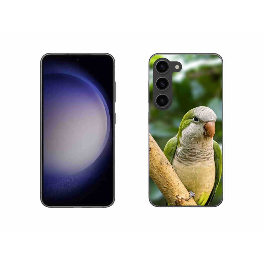Gelový kryt mmCase na Samsung Galaxy S23 5G - papoušek mníšek
