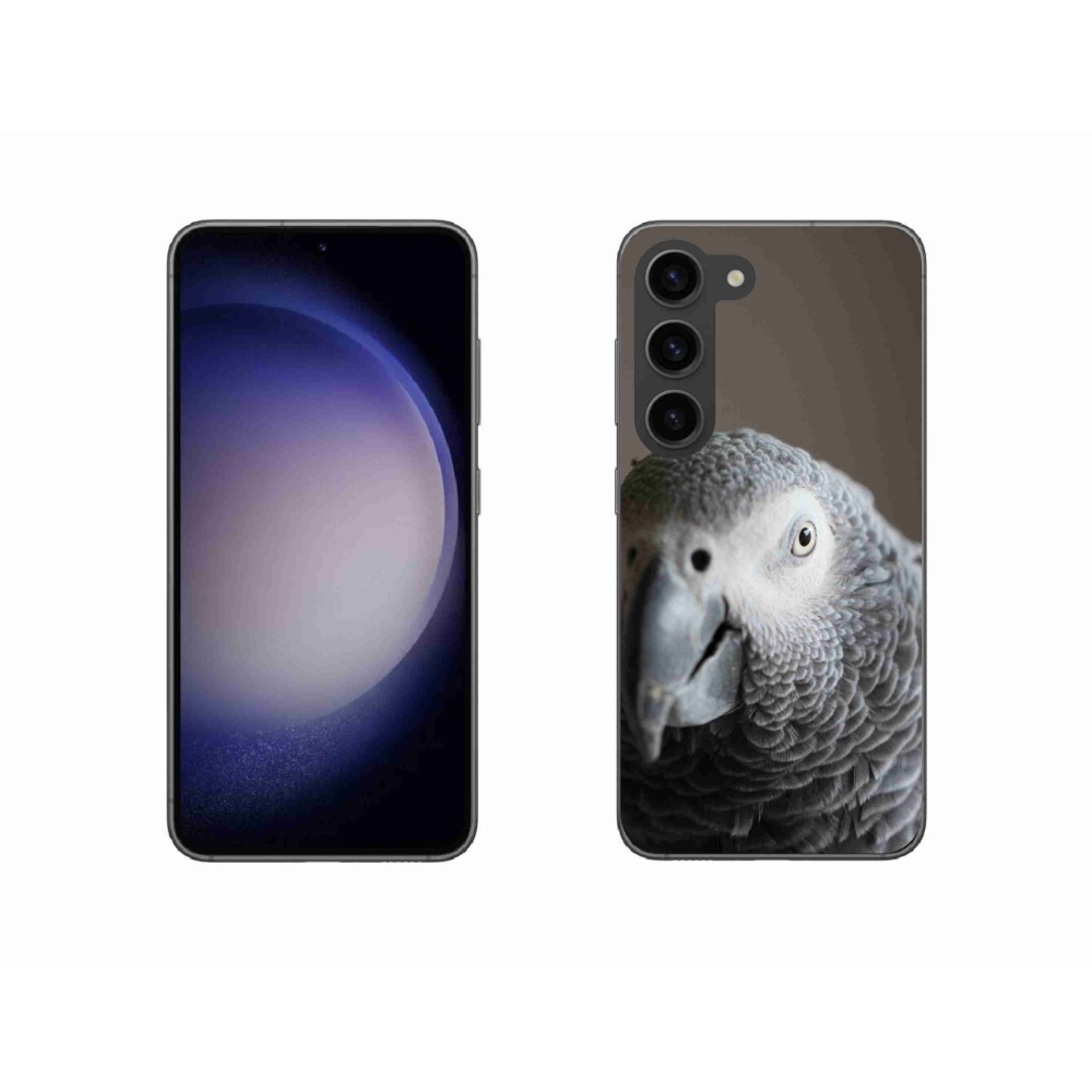 Gelový kryt mmCase na Samsung Galaxy S23 5G - papoušek žako 2